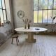Travertine dining table 1970 Italy Tobia Scarpa