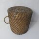 old woven straw stool