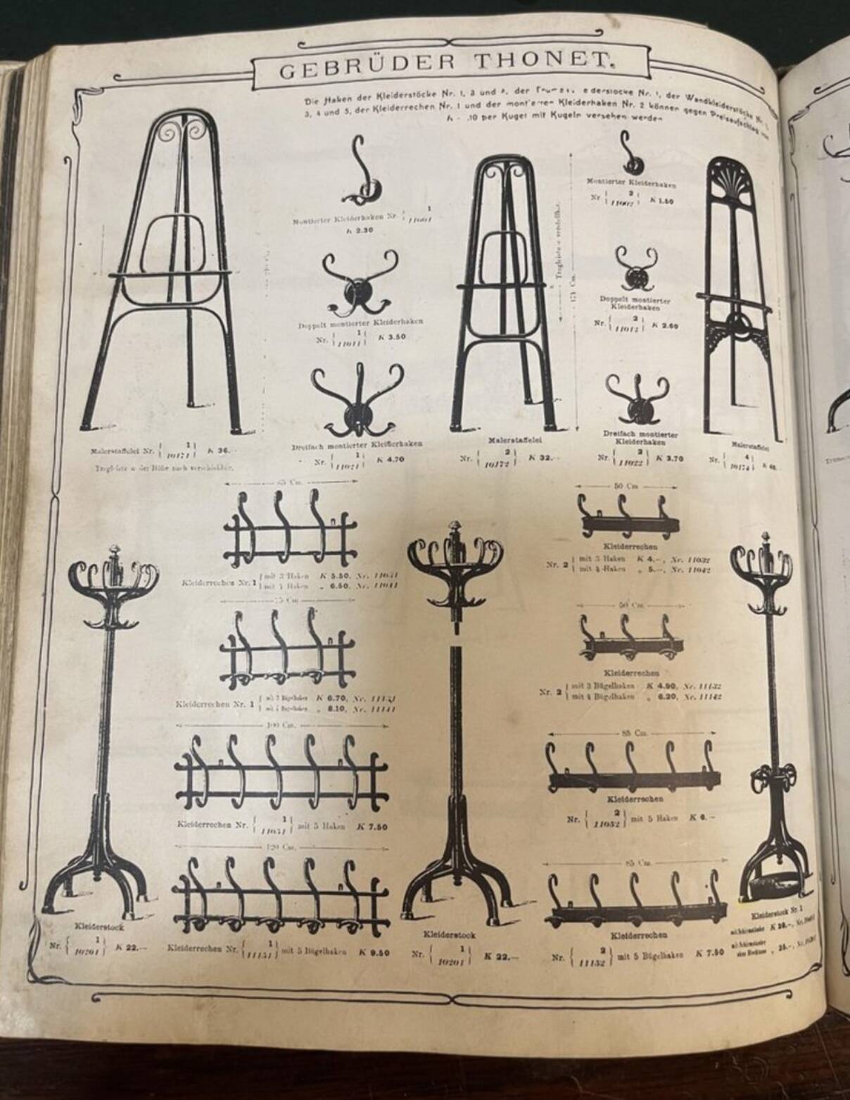 Porta abiti da parete Thonet – Vienna, fine '800