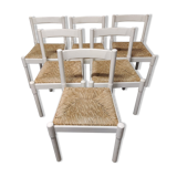 Suite of 6 Carimate chairs by Vico Magistretti