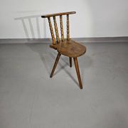 Old farmers tripod chair for decorative use