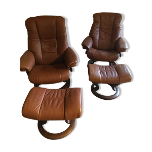 Paire de fauteuils inclinables