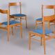 Chaises de salle à manger en hêtre de milieu de siècle attribuées à Dyha Brno, années 1950, ensemble de 4