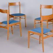 Mid-Century Beech Dining Chairs attributed to Dyha Brno, 1950s, Set of 4