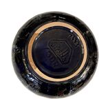 Strehla Keramik cobalt ceramic vase, Germany 1960s.