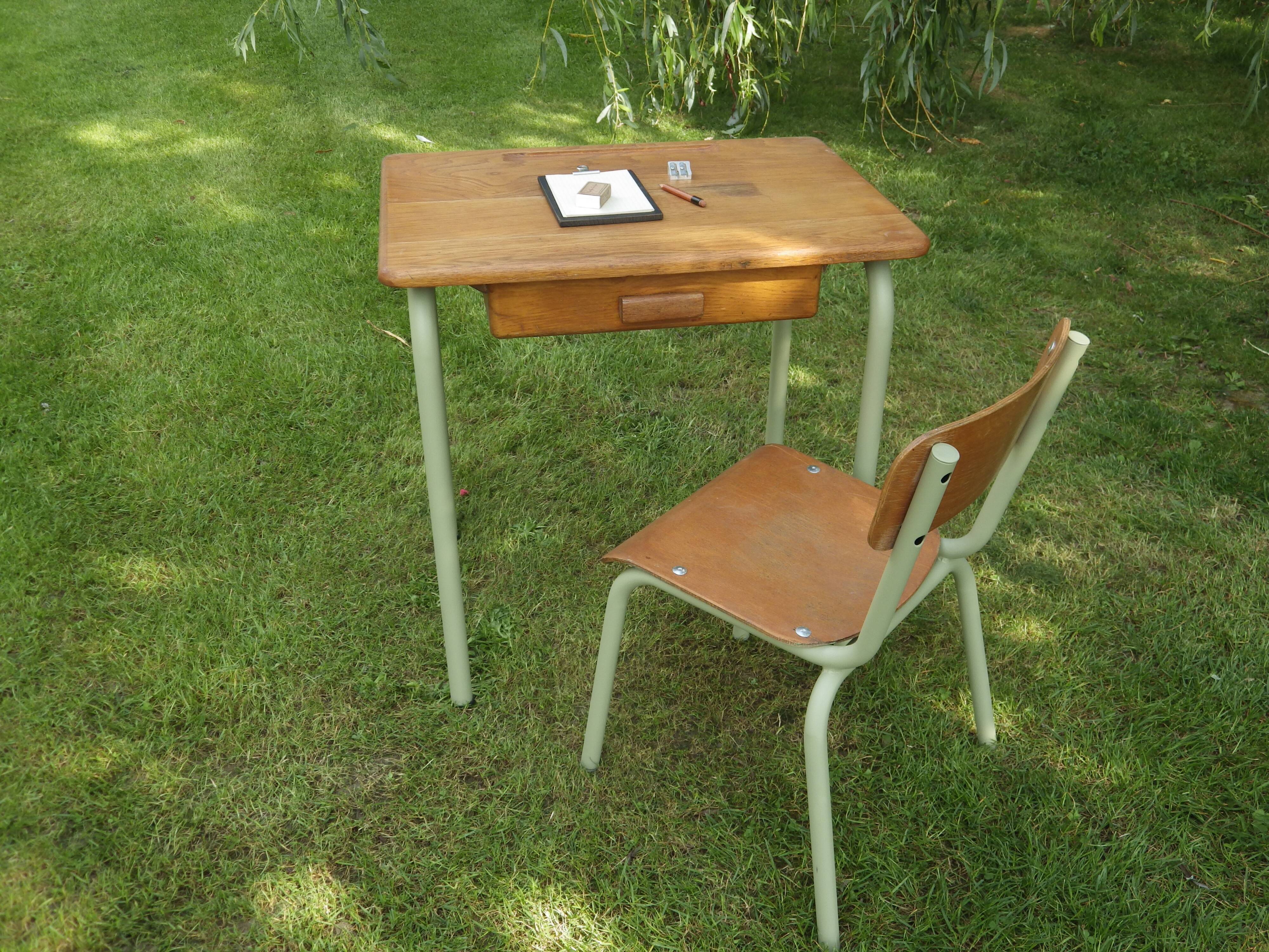 Pupitre enfant et chaise 1960 -2