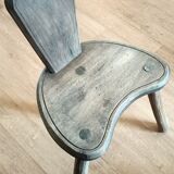 Chaise tripode brutaliste