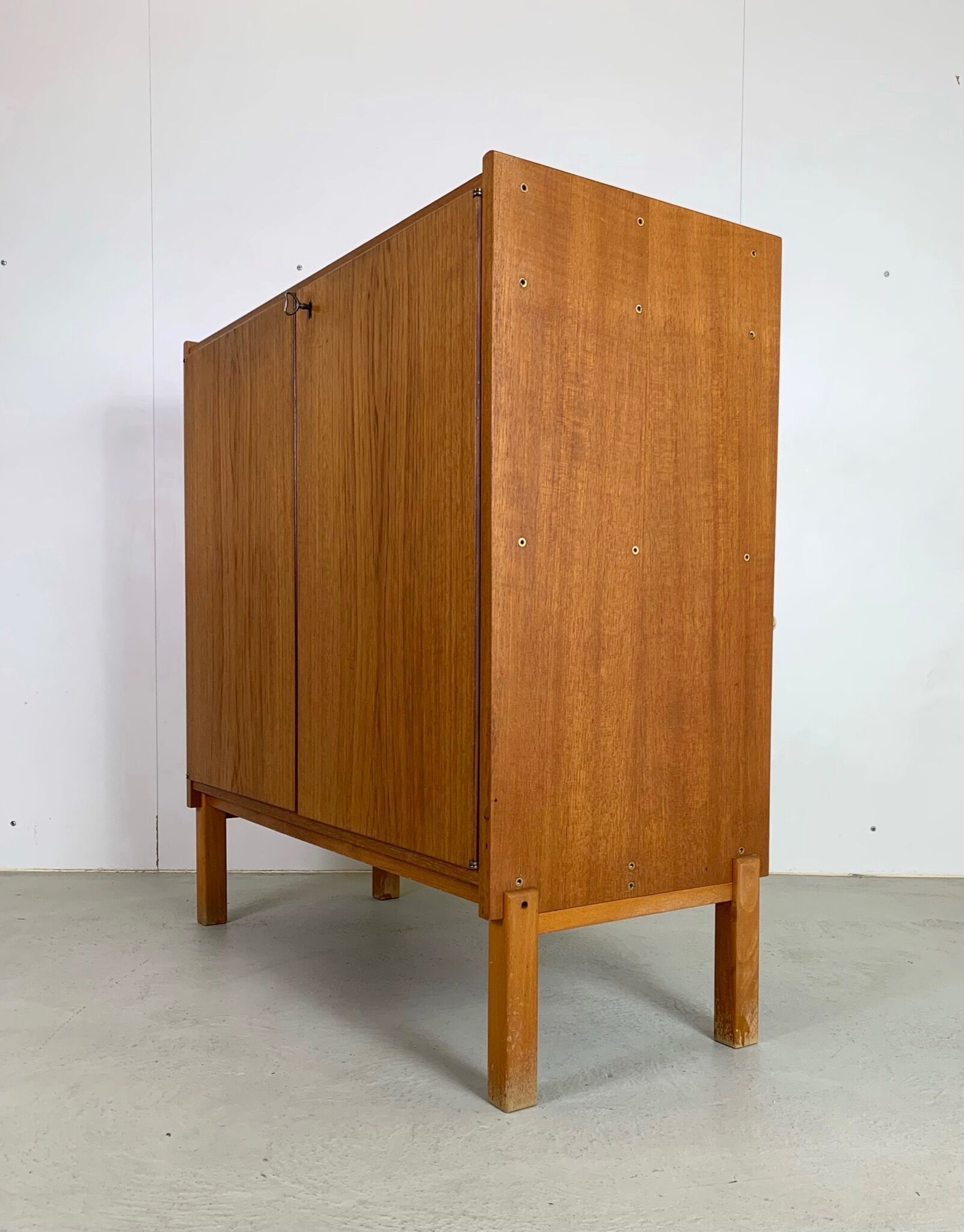 Slim teak cabinet swedish midcentury 1960s