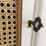 Wood and rattan dresser