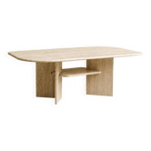 Vintage sculptural coffee table in travertine, 1980s.