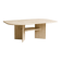 Vintage sculptural coffee table in travertine, 1980s.