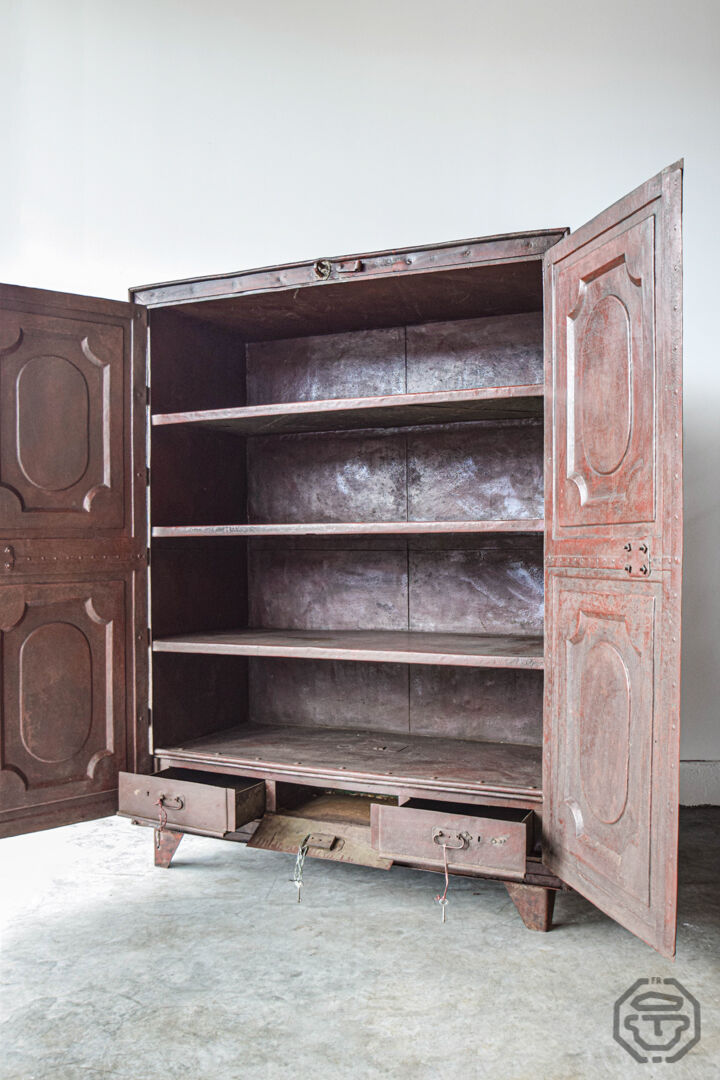19th-century riveted construction cabinet
