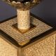 A vintage 20thc italian bergere lamp with pine cone detailing c.1970