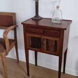 Directory style marquetry side table