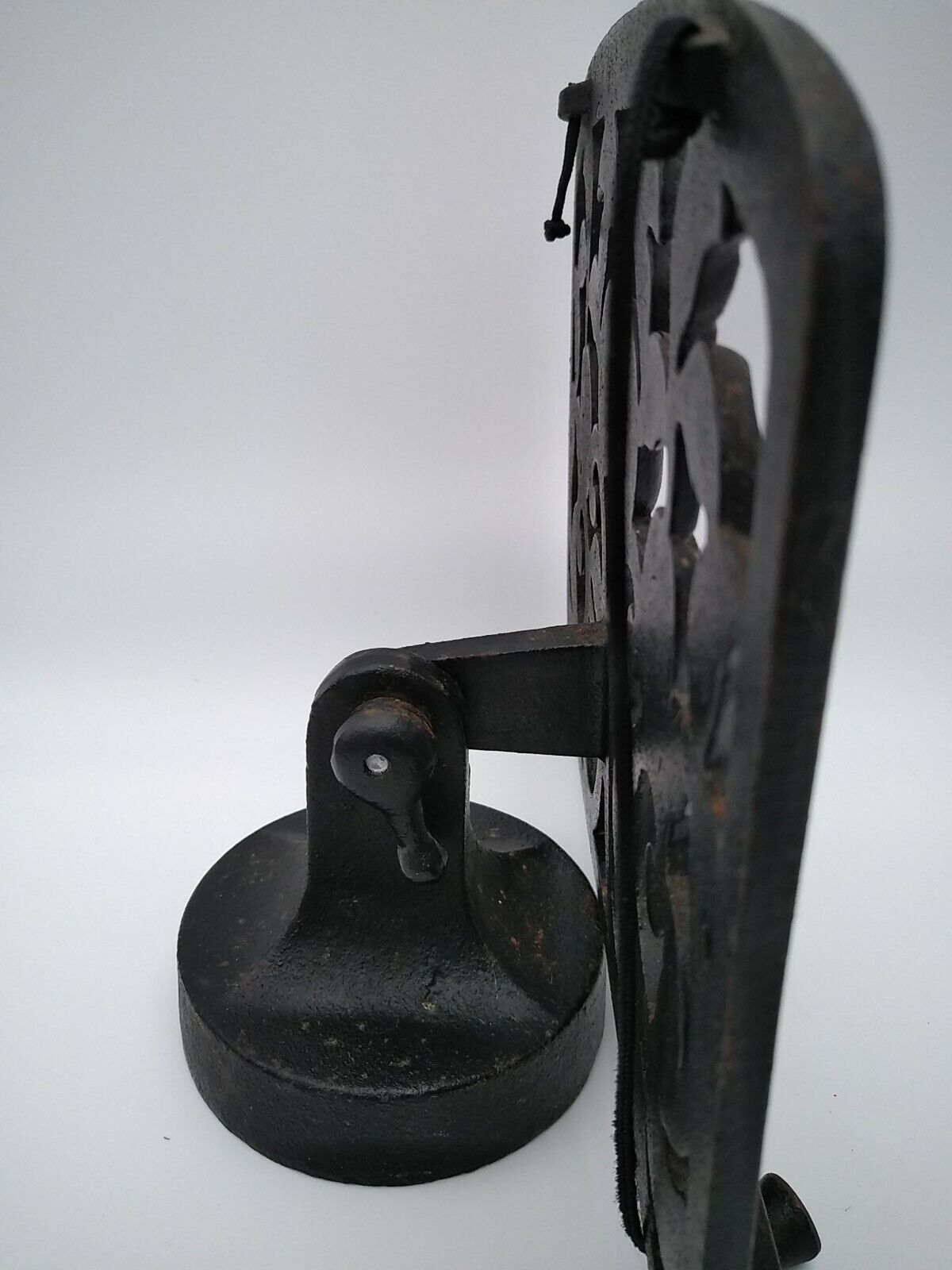 Cast iron lectern or lectrin with fruit decoration.