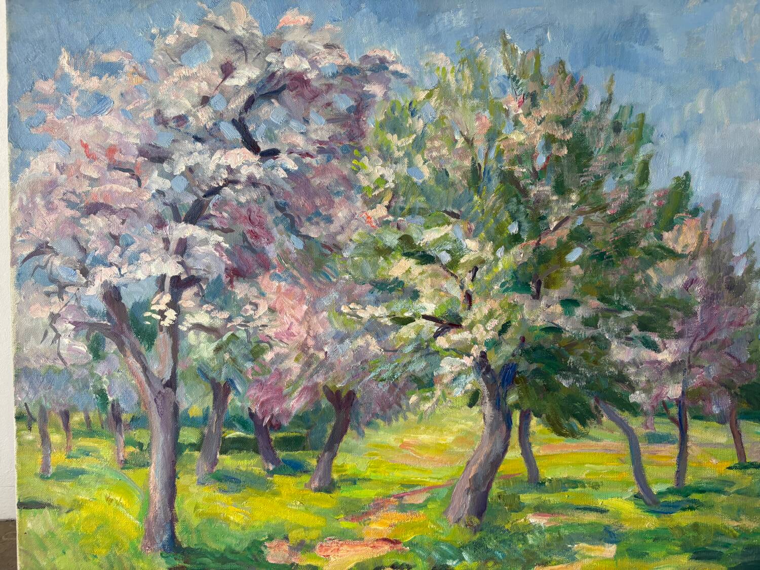 Flowered landscape signed Lacas