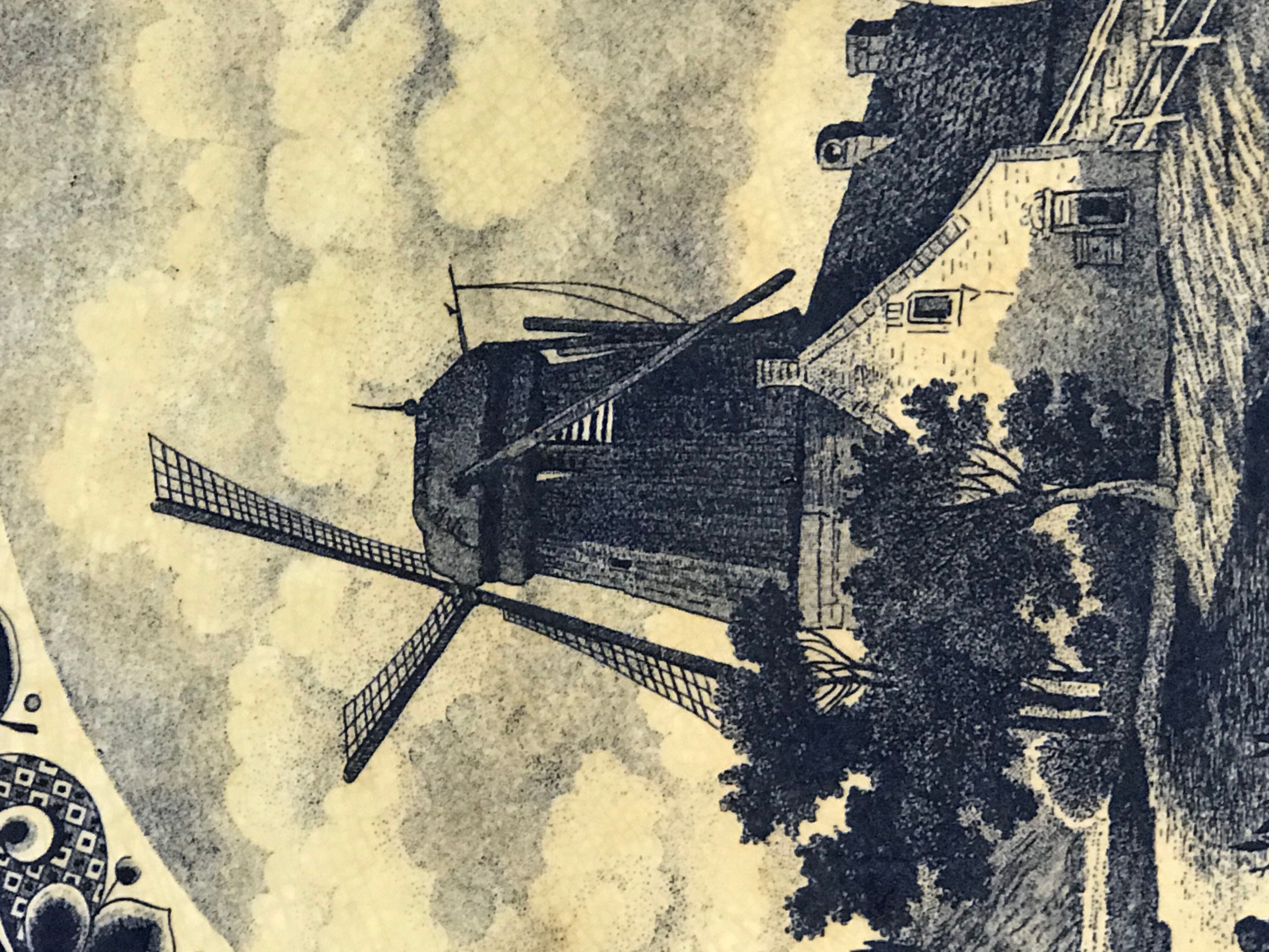 Blue dish in earthenware Delft Holland