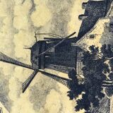 Blue dish in earthenware Delft Holland