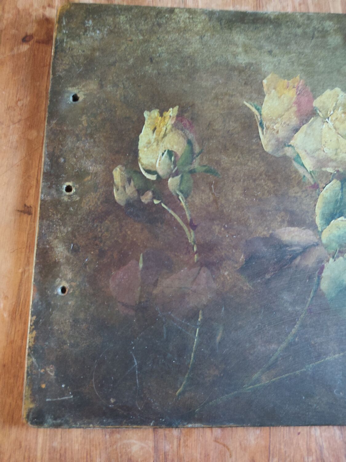 Painting of flowers from the 19th century, Napoleon III period.