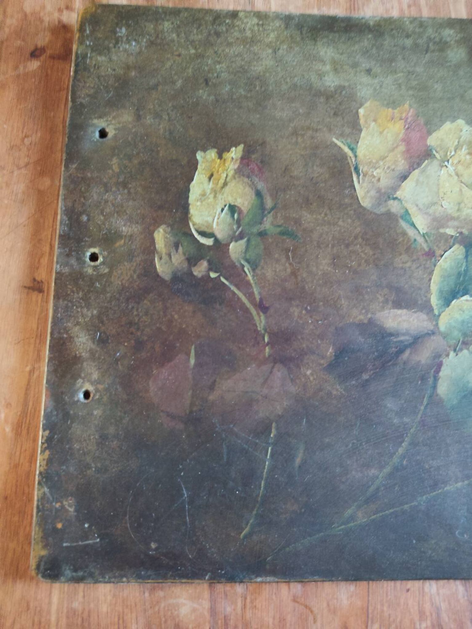 Tableau peinture fleurs Napoléon III, XIXe siècle