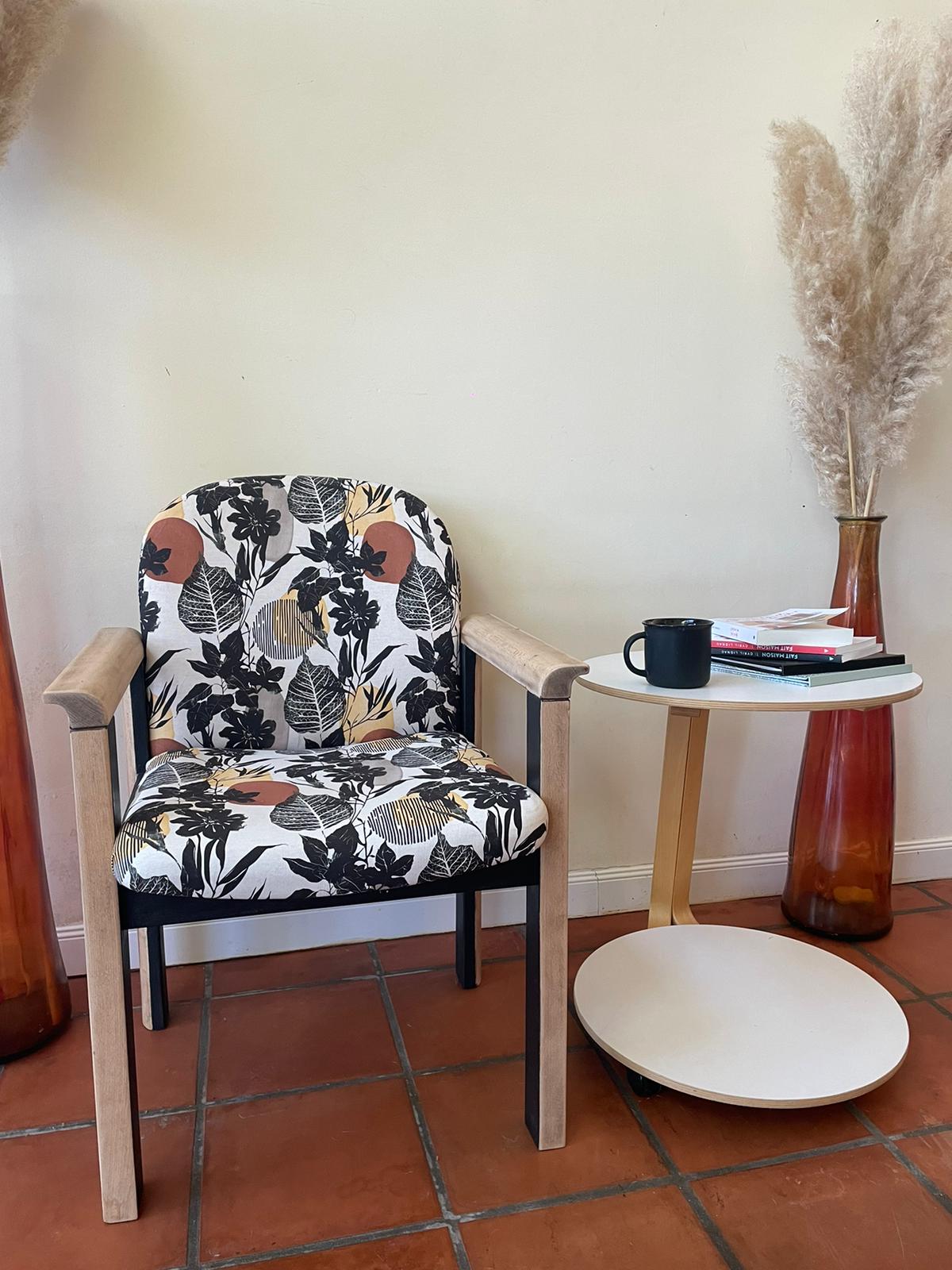 Autumn Printed Wood Armchair