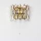 Pair of wall sconces in gilded brass and crystal by Palwa, Germany, 1970s.