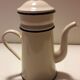 enamelled coffee maker ecru and green