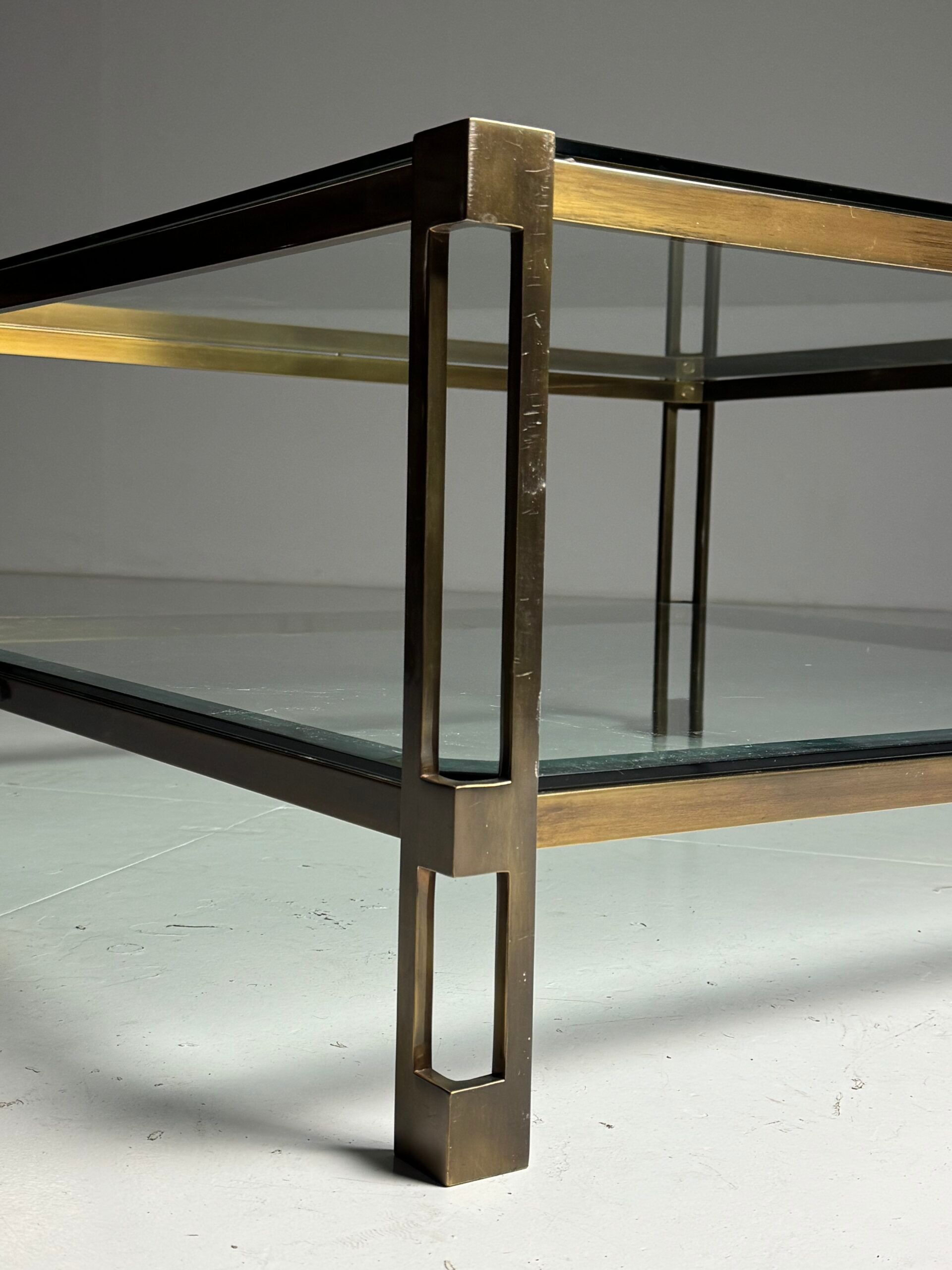 Table basse en verre vintage