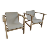 Pair of armchairs by jean-michel wilmotte