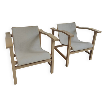 Paire fauteuils jean-michel wilmotte