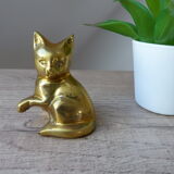 Vintage brass cat figure
