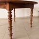 Round solid oak table with extensions, cabinetmaker's sliding mechanism,