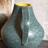 Vase céramique Allemande Art-Déco à l'émail moucheté modèle n°377