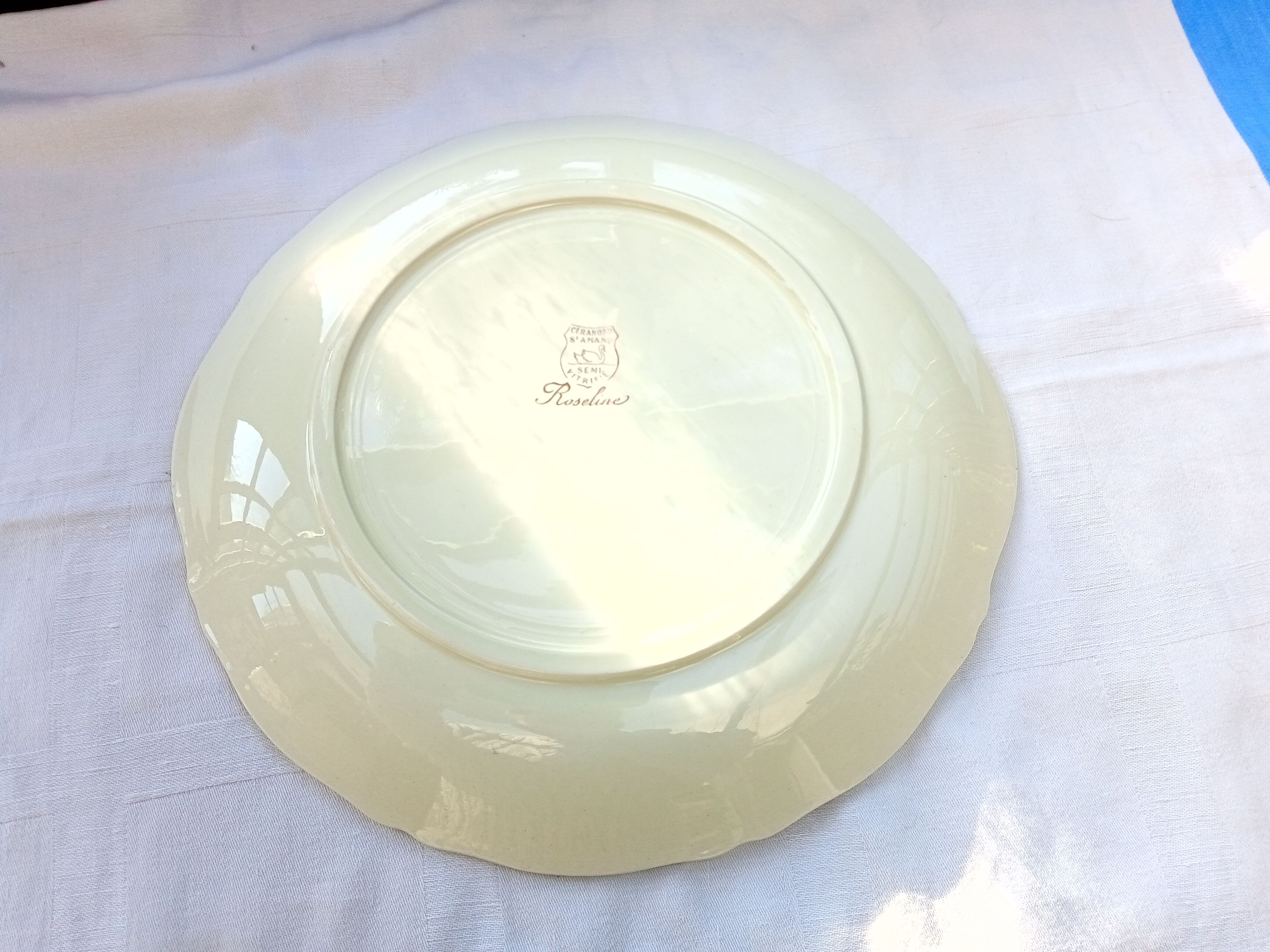 Set 10 flat plates and St Amand dish