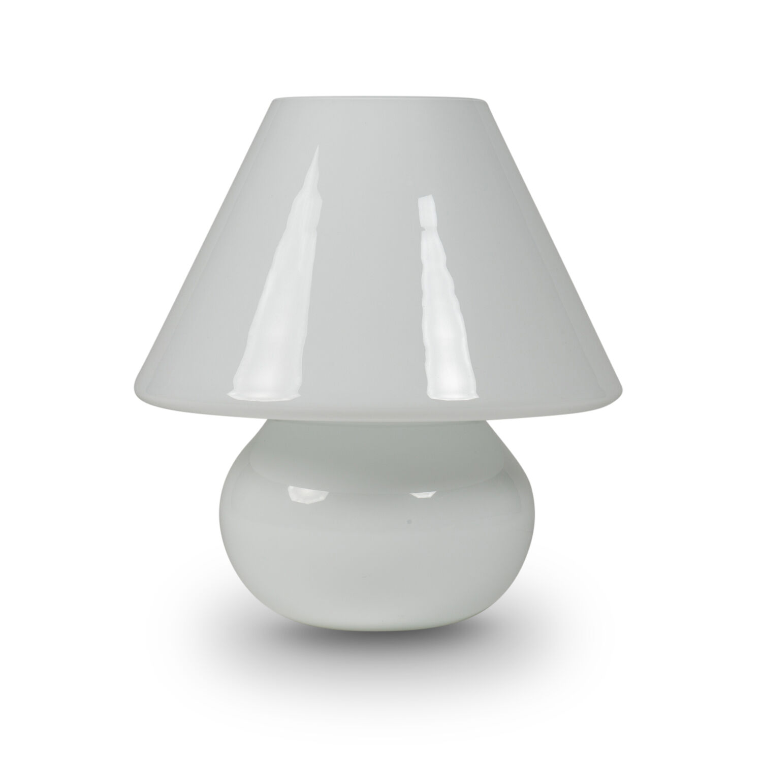 Pair of white opaline lamps, 1990s