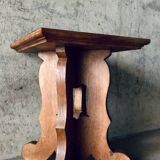 Brutalist oak side table