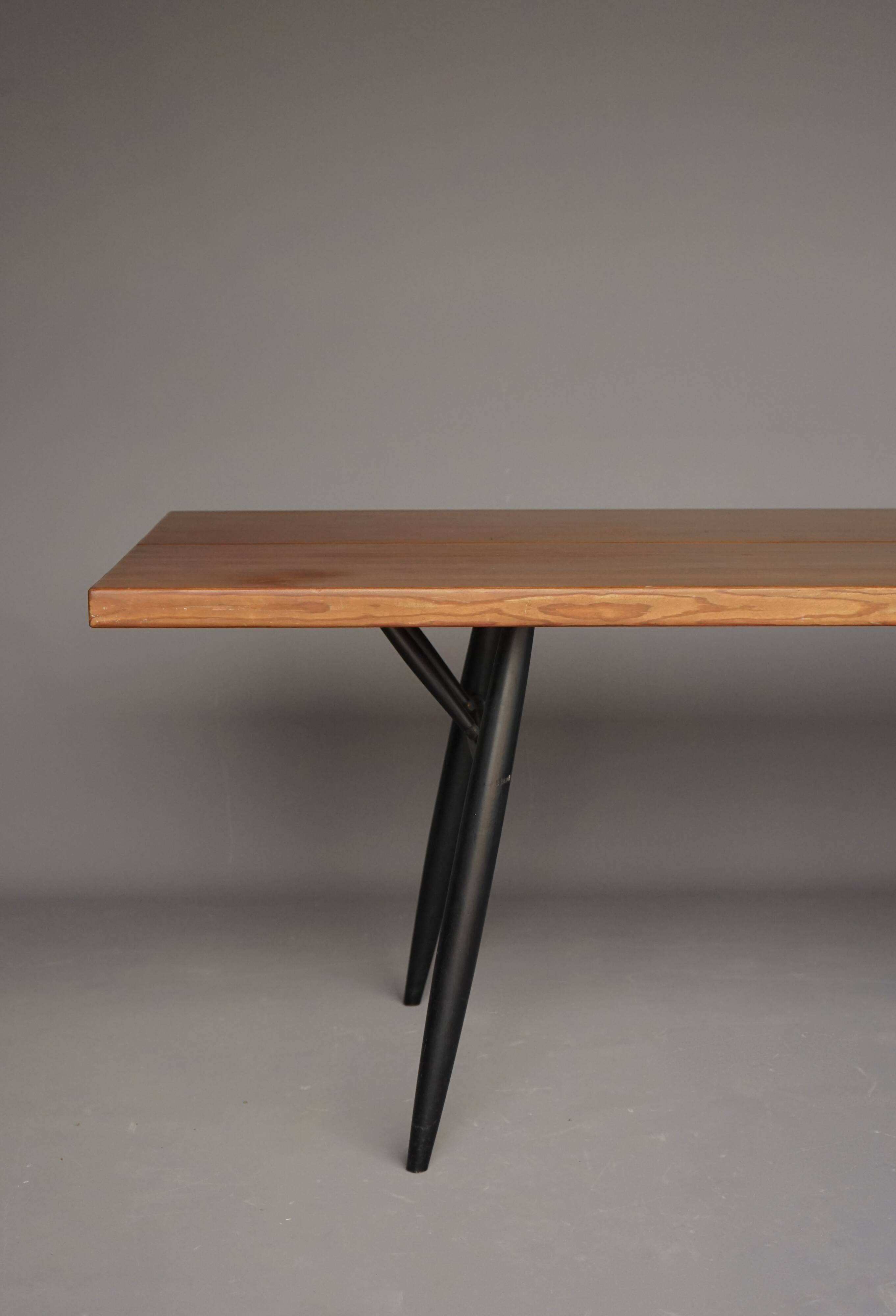 Mid-Century Large Pirkka Dining Table by Ilmari Tapiovaara for Laukaan Puu