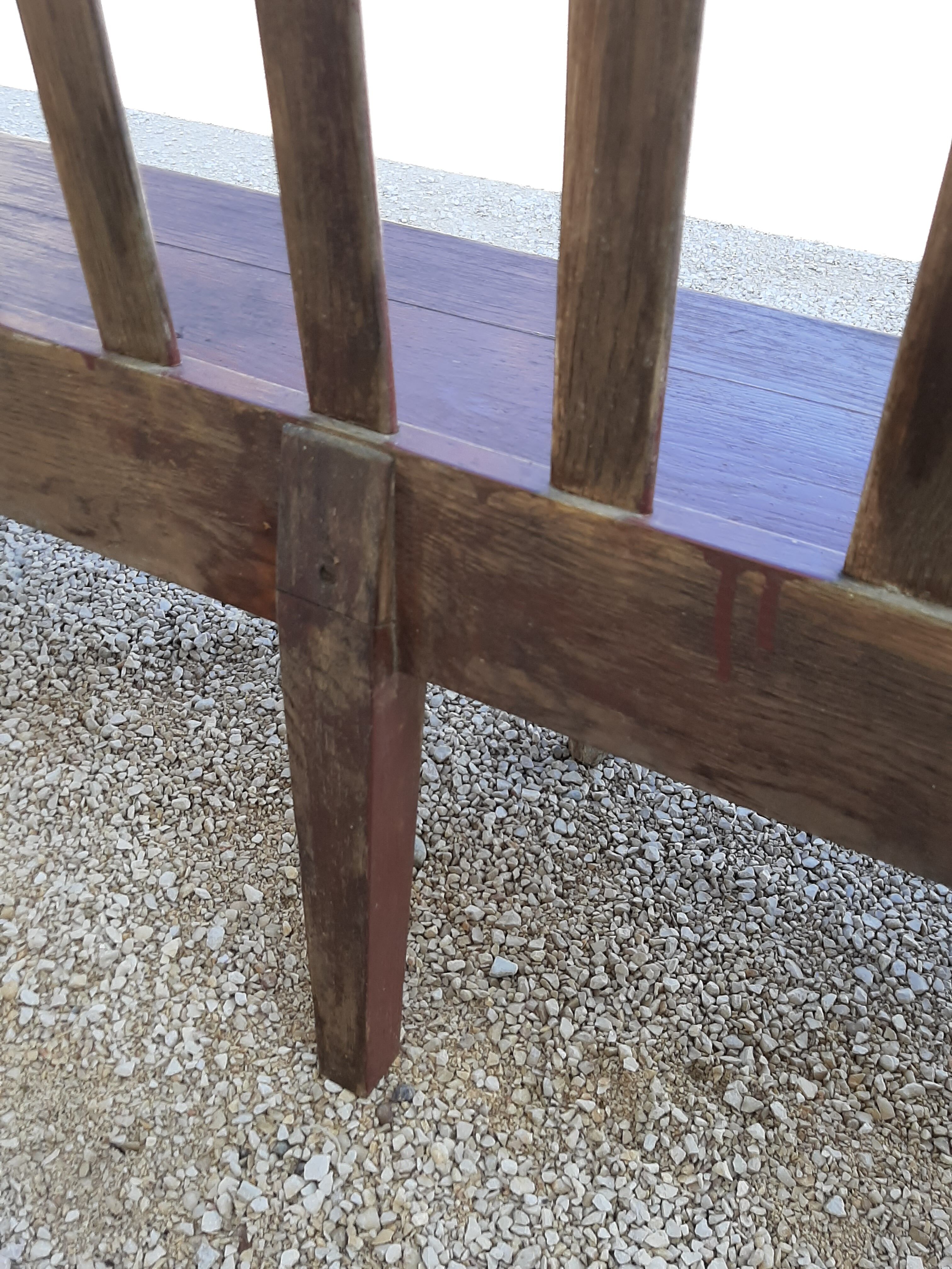 Oak station bench 2m80