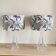 Pair large clear crystal val saint lambert table lamps - belgium 1950's