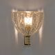 Attributed to Seguso Art Dèco Brass and "Pelugoso" Murano Glass Sconces, Pa