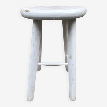 Vintage painted wood stool
