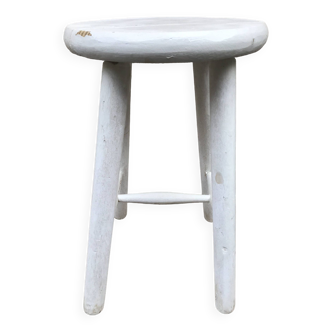 Vintage painted wood stool