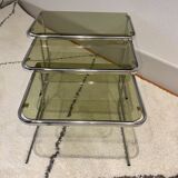 Chrome trundle tables