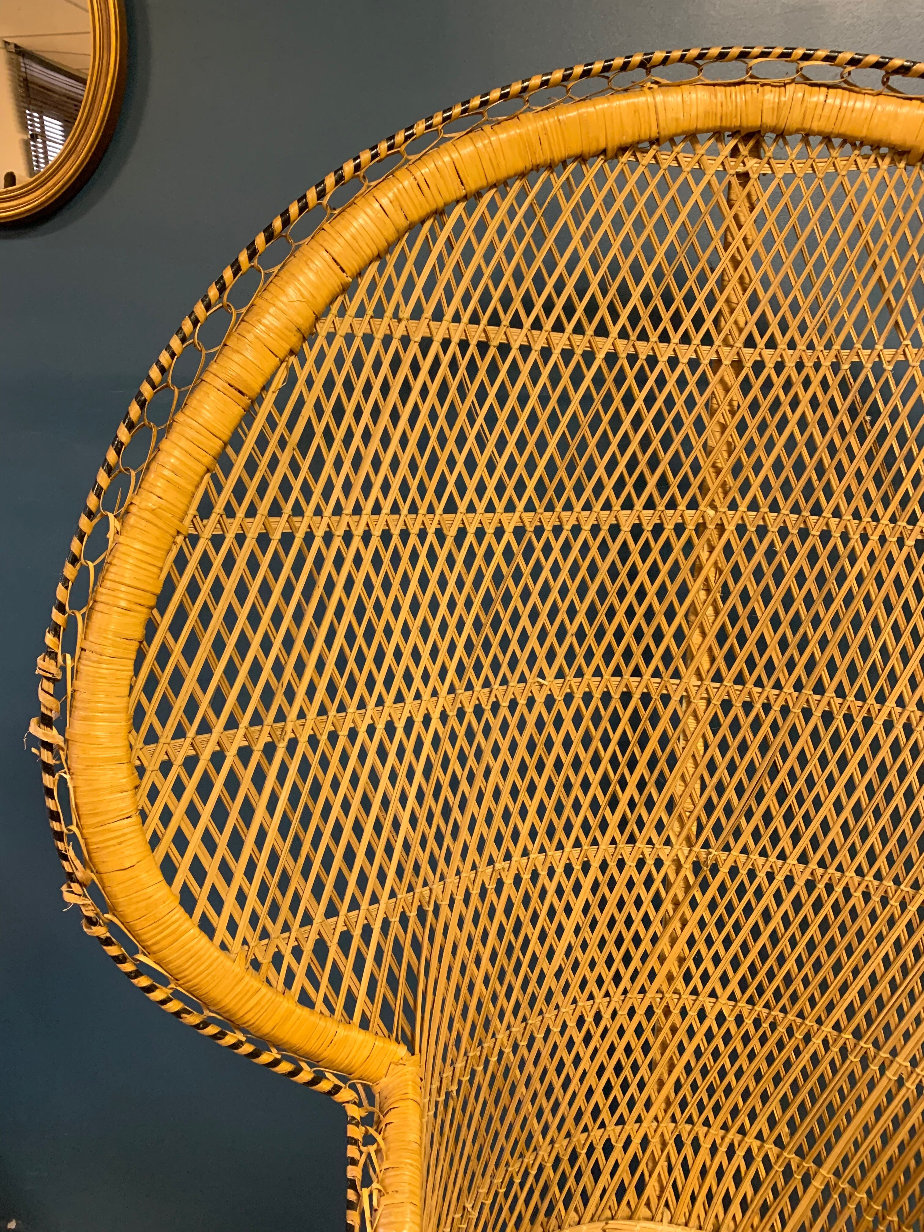 Emmanuelle chair in rattan 70s