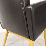 Vintage armchair skaï black