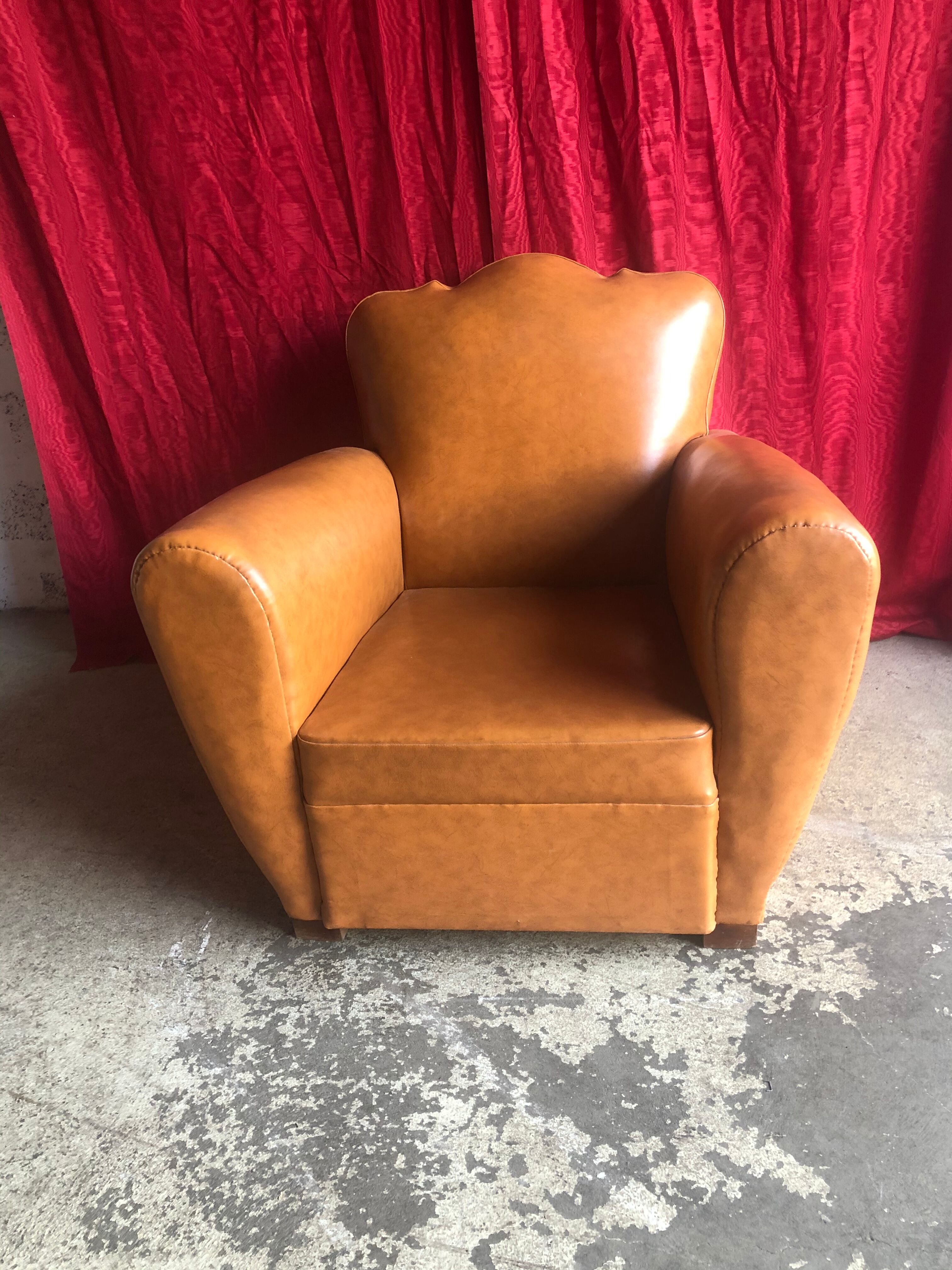 Pair of club armchairs