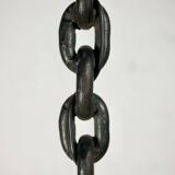 Large brutalist chain floor lamp