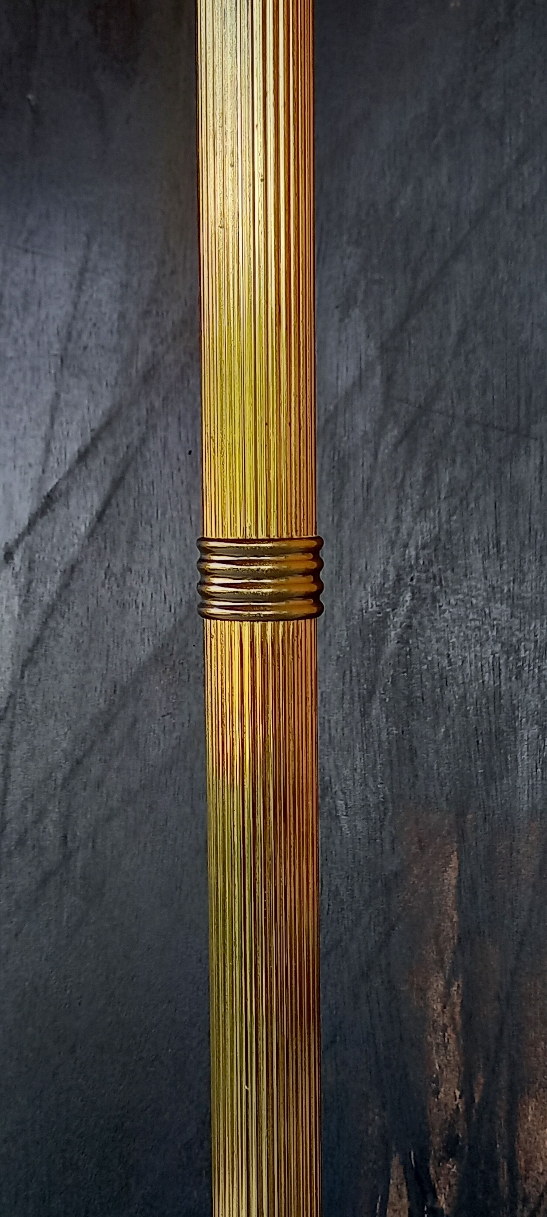 80s gold-plated brass halogen floor lamp