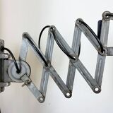 Grey Industrial Gooseneck Scissor Wall Lamp from Elektroinstala, 1960s