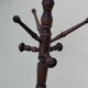 Vintage wooden coat rack parrot antique